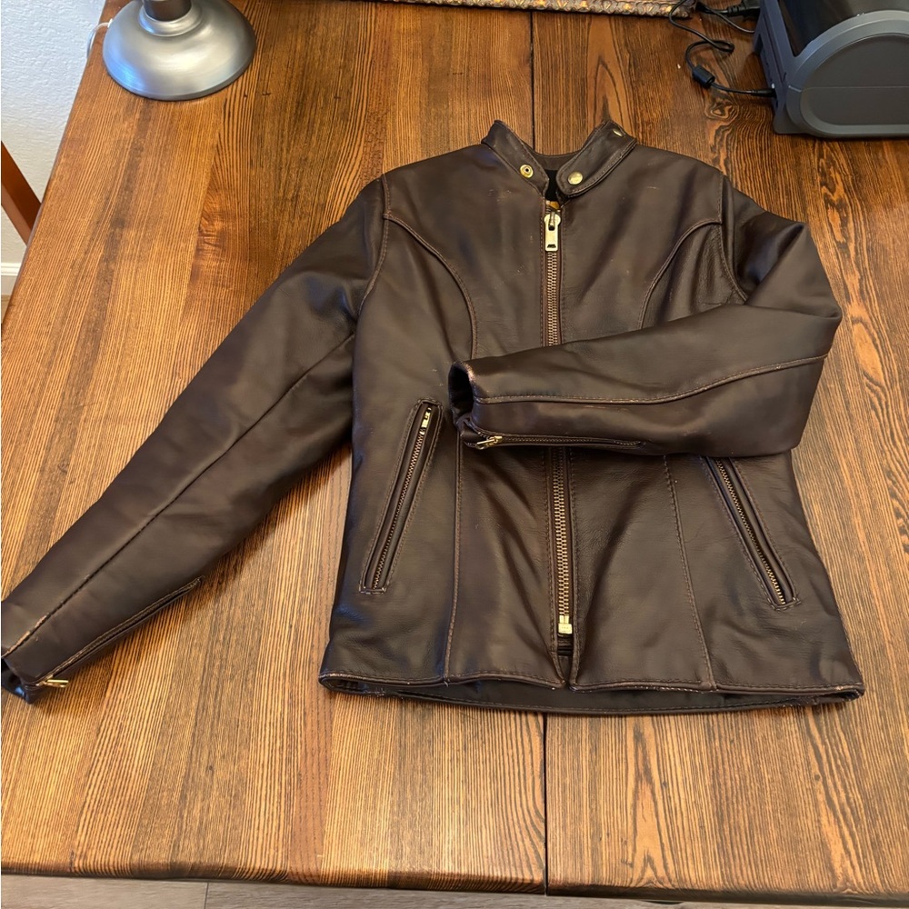 Sexy Moto Brown Pleather? Jacket